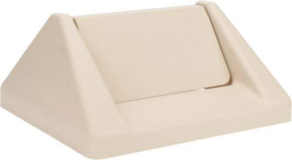 Continental - Square Lid for Use with 25 & 32 Gal Trash Cans - Beige, Polypropylene, For Swingline Trash Cans - Makers Industrial Supply