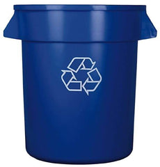 Continental - 20 Gal Blue Round Recycling Container - Polyethylene - Makers Industrial Supply