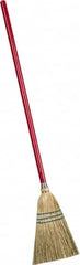 PRO-SOURCE - 38" OAL Corn Bristle Lobby Broom - 26" Handle Length, Wood Handle, 6-1/2" Wide - Makers Industrial Supply