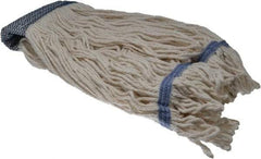 PRO-SOURCE - 5" White Head Band, Large Blended Fiber Large #24 Loop End Mop Head - 4 Ply, Clamp Jaw Connection, Use for General Purpose - Makers Industrial Supply