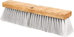 PRO-SOURCE - 14" General Purpose Polypropylene Push Broom - 3" Bristle Length, Wood Block, Threaded Handle Connection, Handle Sold Separately - Makers Industrial Supply