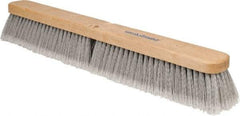 PRO-SOURCE - 24" General Purpose Polypropylene Push Broom - 3" Bristle Length, Wood Block, Threaded Handle Connection, Handle Sold Separately - Makers Industrial Supply