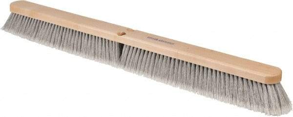 PRO-SOURCE - 36" General Purpose Polypropylene Push Broom - 3" Bristle Length, Wood Block, Threaded Handle Connection, Handle Sold Separately - Makers Industrial Supply