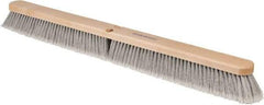 PRO-SOURCE - 36" General Purpose Polypropylene Push Broom - 3" Bristle Length, Wood Block, Threaded Handle Connection, Handle Sold Separately - Makers Industrial Supply