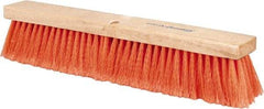 PRO-SOURCE - 18" General Purpose Polypropylene Push Broom - 3" Bristle Length, Wood Block, Threaded Handle Connection, Handle Sold Separately - Makers Industrial Supply