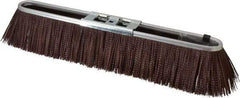 PRO-SOURCE - 18" Rough Surface Polypropylene Push Broom - 3" Bristle Length, Metal Block, Bolt-On Handle Connection - Makers Industrial Supply