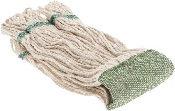 PRO-SOURCE - 5" Green Head Band, Small Cotton Loop End Mop Head - 4 Ply, Clamp Jaw Connection, Use for General Purpose - Makers Industrial Supply