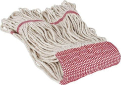 PRO-SOURCE - 5" Red Head Band, Medium Cotton Loop End Mop Head - 4 Ply, Clamp Jaw Connection, Use for General Purpose - Makers Industrial Supply