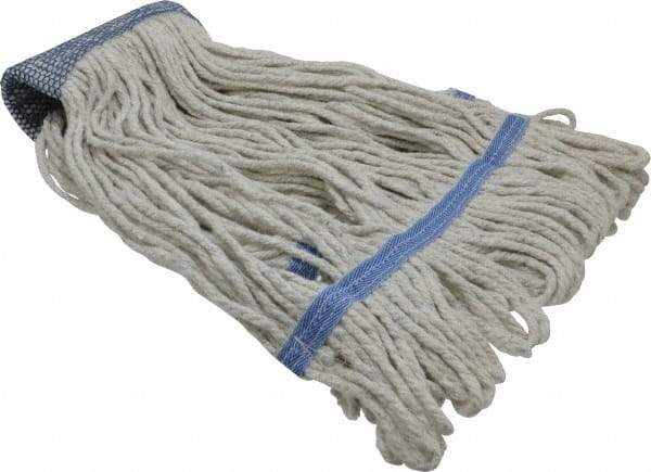 PRO-SOURCE - 5" Blue Head Band, Medium Cotton Loop End Mop Head - 4 Ply, Use for General Purpose - Makers Industrial Supply