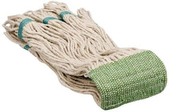 PRO-SOURCE - 5" Green Head Band, Large Cotton Loop End Mop Head - 4 Ply, Clamp Jaw Connection, Use for Finishing - Makers Industrial Supply