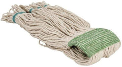 PRO-SOURCE - 5" Green Head Band, X-Large Cotton Loop End Mop Head - 4 Ply, Clamp Jaw Connection, Use for Finishing - Makers Industrial Supply