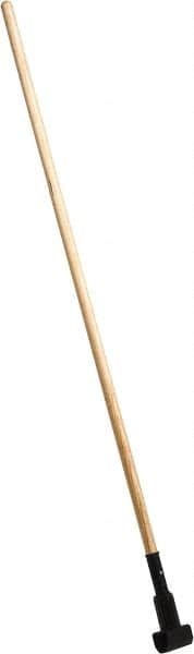 PRO-SOURCE - 54" Wood Clamp Jaw Mop Handle - 1-1/8" Handle Diam, Polypropylene Connector, Use with Wet Mops - Makers Industrial Supply