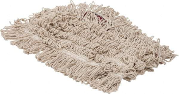 PRO-SOURCE - 36" Long x 5" Wide Yarn Blend Dust Mop Head - Snap-On, Red, Looped Head, Launderable - Makers Industrial Supply