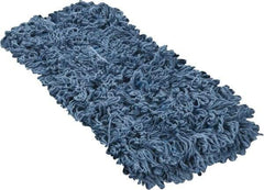 PRO-SOURCE - 18" Long x 5" Wide Yarn Blend Dust Mop Head - Snap-On, Blue, Looped Head - Makers Industrial Supply