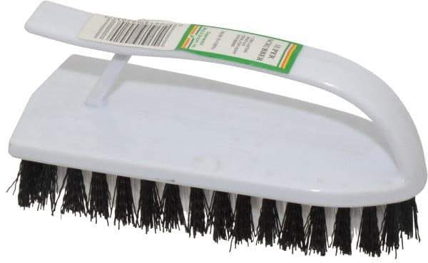 PRO-SOURCE - Polypropylene Scrub Brush - 6-1/2" OAL, Easy Grip Handle, Plastic Block - Makers Industrial Supply