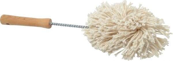 Made in USA - Cotton Food Service Brush - 11" Long x 3" Wide Head, 3-1/2" OAL, Ivory, Wood Block - Makers Industrial Supply