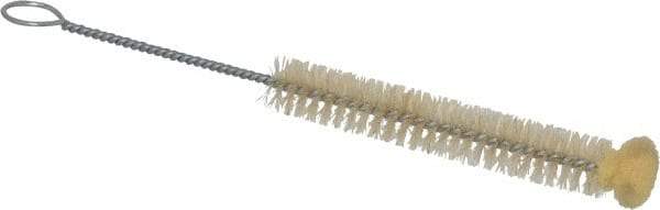 PRO-SOURCE - 1/2" Diam Sponge End, Tampico Tube Brush - 6-1/4" OAL, 3-1/4" Head Length, Wire Handle - Makers Industrial Supply