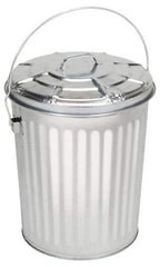 PRO-SOURCE - Galvanized Metal Pail with Lid - Galvanized Metal, 15-5/16" High - Makers Industrial Supply