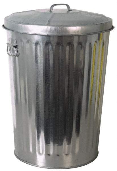 PRO-SOURCE - Galvanized Metal Pail with Lid - Galvanized Metal, 23-1/2" High - Makers Industrial Supply