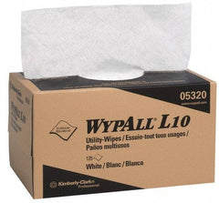 WypAll - Dry Shop Towel/Industrial Wipes - Pop-Up, 10-1/2" x 9" Sheet Size, White - Makers Industrial Supply