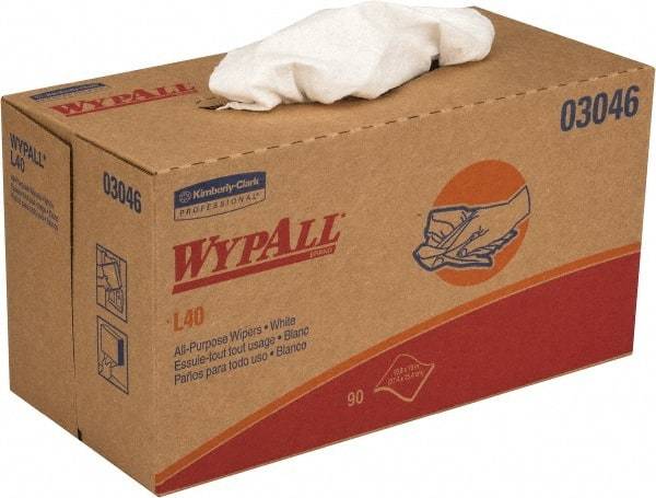 WypAll - L40 Dry General Purpose Wipes - Pop-Up, 10" x 10-3/4" Sheet Size, White - Makers Industrial Supply