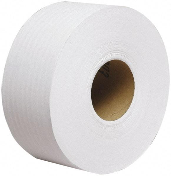 Scott - 2,000' Roll Length x 3.55" Sheet Width, Jumbo Roll Toilet Tissue - Single Ply, White, Recycled Fiber - Makers Industrial Supply