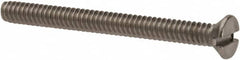 Value Collection - #6-32 UNC, 1-1/2" OAL Slotted Drive Machine Screw - Flat Head, Grade 316 Stainless Steel, Uncoated, Without Washer - Makers Industrial Supply