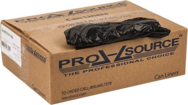 PRO-SOURCE - 0.6 mil Thick, Household/Office Trash Bags - 40" Wide x 46" High, Black - Makers Industrial Supply