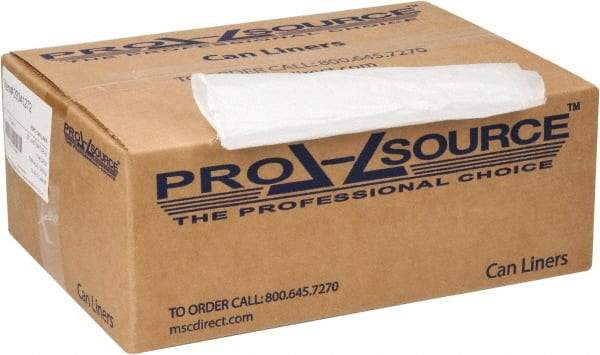 PRO-SOURCE - 0.43 mil Thick, Household/Office Trash Bags - 33" Wide x 40" High, Clear - Makers Industrial Supply