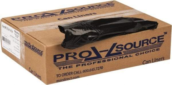 PRO-SOURCE - 1 mil Thick, Heavy-Duty Trash Bags - 43" Wide x 48" High, Black - Makers Industrial Supply