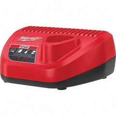 Milwaukee Tool - 12 Volt, 1 Battery Lithium-Ion Power Tool Charger - 1 hr (Lithium-Ion) & 30 min (Red Lithium) to Charge, AC Wall Outlet Power Source - Makers Industrial Supply