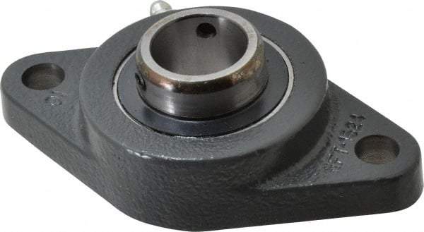 Browning - 1" ID, 4-7/8" OAL x 2-3/4" OAH 2-Bolt Flange Air Handling - 1,651 Lb Static Cap, 2,801 Lb Dyn Cap, 3-57/64" Btw Mnt Hole Ctrs, Cast Iron - Makers Industrial Supply