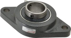 Browning - 1-1/4" ID, 5-9/16" OAL x 3-1/8" OAH 2-Bolt Flange Air Handling - 2,567 Lb Static Cap, 4,381 Lb Dyn Cap, 4-19/32" Btw Mnt Hole Ctrs, Cast Iron - Makers Industrial Supply