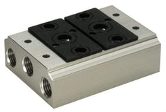 ARO/Ingersoll-Rand - 1/2", 1/2" 2 Station Manifold Stacking Solenoid Valve - For Use with 2 Station - Makers Industrial Supply