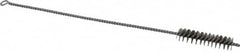 Schaefer Brush - 3" Long x 3/4" Diam Stainless Steel Long Handle Wire Tube Brush - Single Spiral, 15" OAL, 0.007" Wire Diam, 3/8" Shank Diam - Makers Industrial Supply