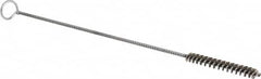 Schaefer Brush - 3" Long x 3/8" Diam Stainless Steel Long Handle Wire Tube Brush - Single Spiral, 27" OAL, 0.005" Wire Diam, 0.145" Shank Diam - Makers Industrial Supply