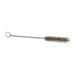 Schaefer Brush - 3" Long x 1/2" Diam Stainless Steel Long Handle Wire Tube Brush - Single Spiral, 27" OAL, 0.006" Wire Diam, 0.17" Shank Diam - Makers Industrial Supply