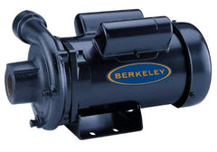 Berkeley - TEFC Motor, 230 Volt, 1 Phase, 2-1/2 HP, Cast Iron Straight Pump - 2 Inch Inlet, 1-1/2 Inch Outlet, 142 Max Head psi, Noryl Impeller - Makers Industrial Supply