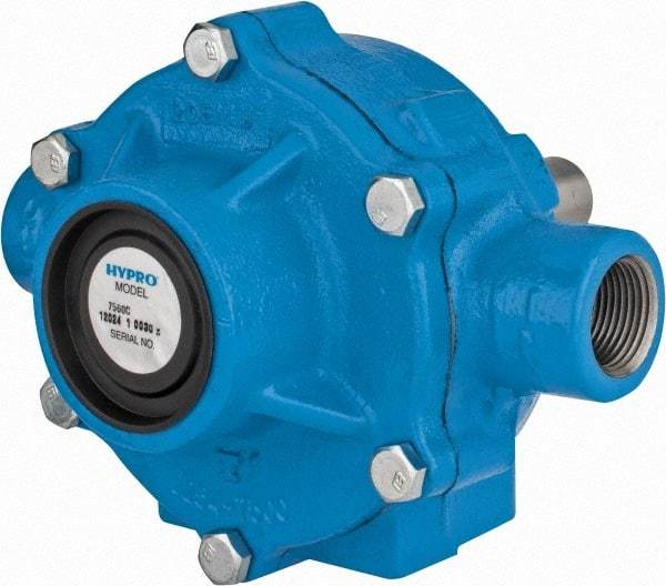 Pentair - 8-Roller Pump, Cast Iron Housing Material, Roller Spray Pump Only - 3/4 Inch Inlet Size, 3/4 Inch Outlet Size, 300 psi Max Working Pressure, 1000 Max RPM, Viton, Lip, 416 Stainless Steel, NPT - Makers Industrial Supply