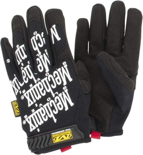 Mechanix Wear - Size L (10) Synthetic Leather General Protection Work Gloves - For Mechanic's & Lifting, Uncoated, Hook & Loop Cuff, Full Fingered, Black, Paired - Makers Industrial Supply