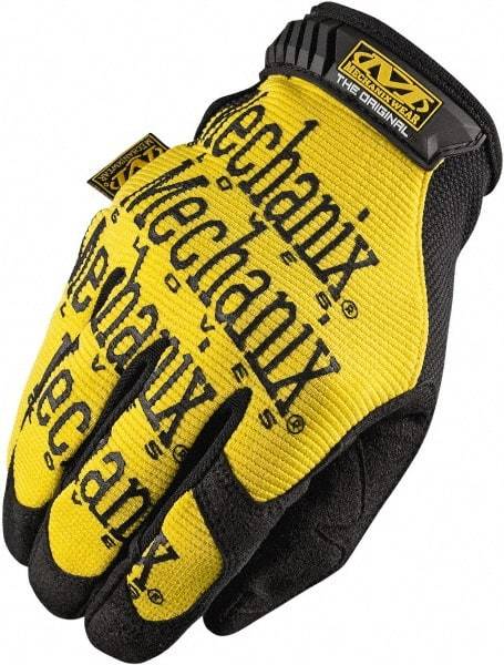 Mechanix Wear - Size XL (11) Synthetic Leather General Protection Work Gloves - For Mechanic's & Lifting, Uncoated, Hook & Loop Cuff, Full Fingered, Yellow, Paired - Makers Industrial Supply