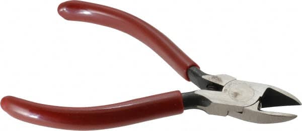 Proto - 4-7/16" OAL, Cutting Pliers - 19/32" Jaw Length x 9/16" Jaw Width, Round Head, Plastisol Handle - Makers Industrial Supply