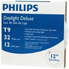 Philips - 32 Watt Fluorescent Tubular 4 Pin Lamp - 6,500°K Color Temp, 1,570 Lumens, T9, 12,000 hr Avg Life - Makers Industrial Supply