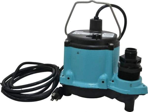 Little Giant Pumps - 1/3 hp, 115 Amp Rating, 115 Volts, Manual Operation, Dewatering Pump - Cast Iron Housing - Makers Industrial Supply