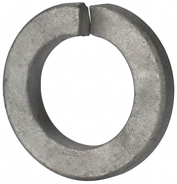 Value Collection - 1", 1.023" ID, 1/4" Thick Split Lock Washer - Grade 2 Spring Steel, Hot Dipped Galvanized Finish, 1.023" Min ID, 1.044" Max ID, 1.667" Max OD - Makers Industrial Supply