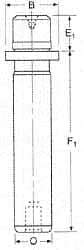 Dayton Lamina - 1" Diam x 4-3/16" Long Demountable Ball Bearing Guide Post - 5/16-18, 1-5/16" Collar OD, 1-3/16" Above Collar, Hardened Steel - Makers Industrial Supply