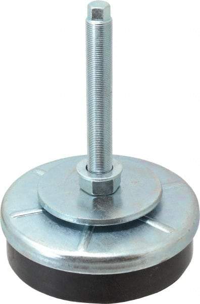 Royal Products - M20 x 1.50 Bolt Thread, Stud Mount Leveling Pad & Mount - 11,000 Max Lb Capacity, 7-3/4" Base Diam - Makers Industrial Supply