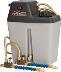 Trico - 2 Outlet, 1 Gallon Tank Capacity, High Density Polyethylene Tank Mist Coolant System - 10" Tank/Unit Length x 5-1/4" Tank/Unit Width x 12-1/4" Tank/Unit Height, 50 to 100 psi, 5' Coolant Line Length, 7" Hose Length - Makers Industrial Supply