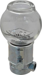 Trico - 1 Outlet, Glass Bowl, 8 Ounce Constant-Level Oil Reservoir - 1/4 NPT Outlet, 3-3/16" Diam x 6-11/16" High - Makers Industrial Supply