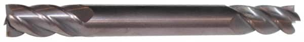 Accupro - 7/16", 7/8" LOC, 1/2" Shank Diam, 4" OAL, 4 Flute, Solid Carbide Square End Mill - Double End, AlTiN Finish, Spiral Flute, 40° Helix, Centercutting, Right Hand Cut, Right Hand Flute - Makers Industrial Supply